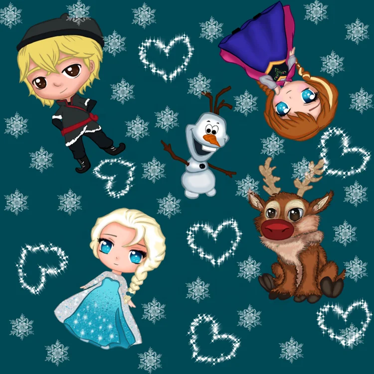 Cartoon Character Baby 100% Cotton Custom Fabric Printing French Terry Fabric for Hoodie