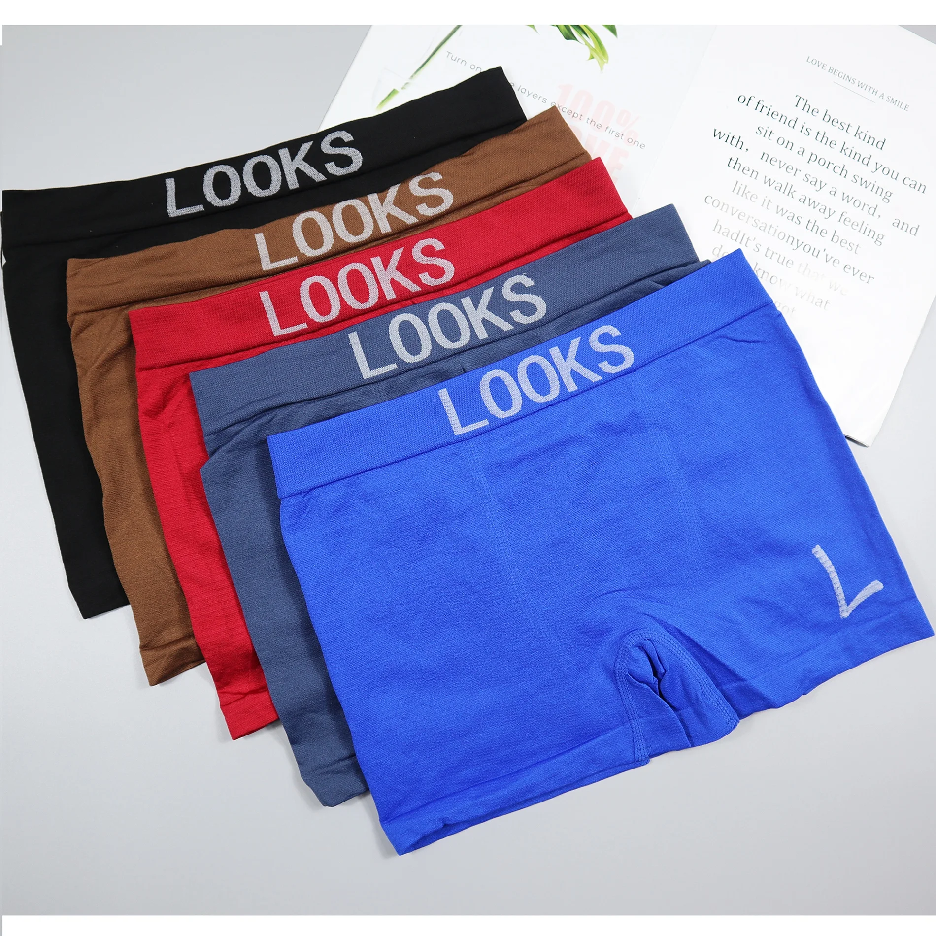 Оптовая продажа, мужские трусы-боксеры, мужское бесшовное нижнее белье из полиэстера