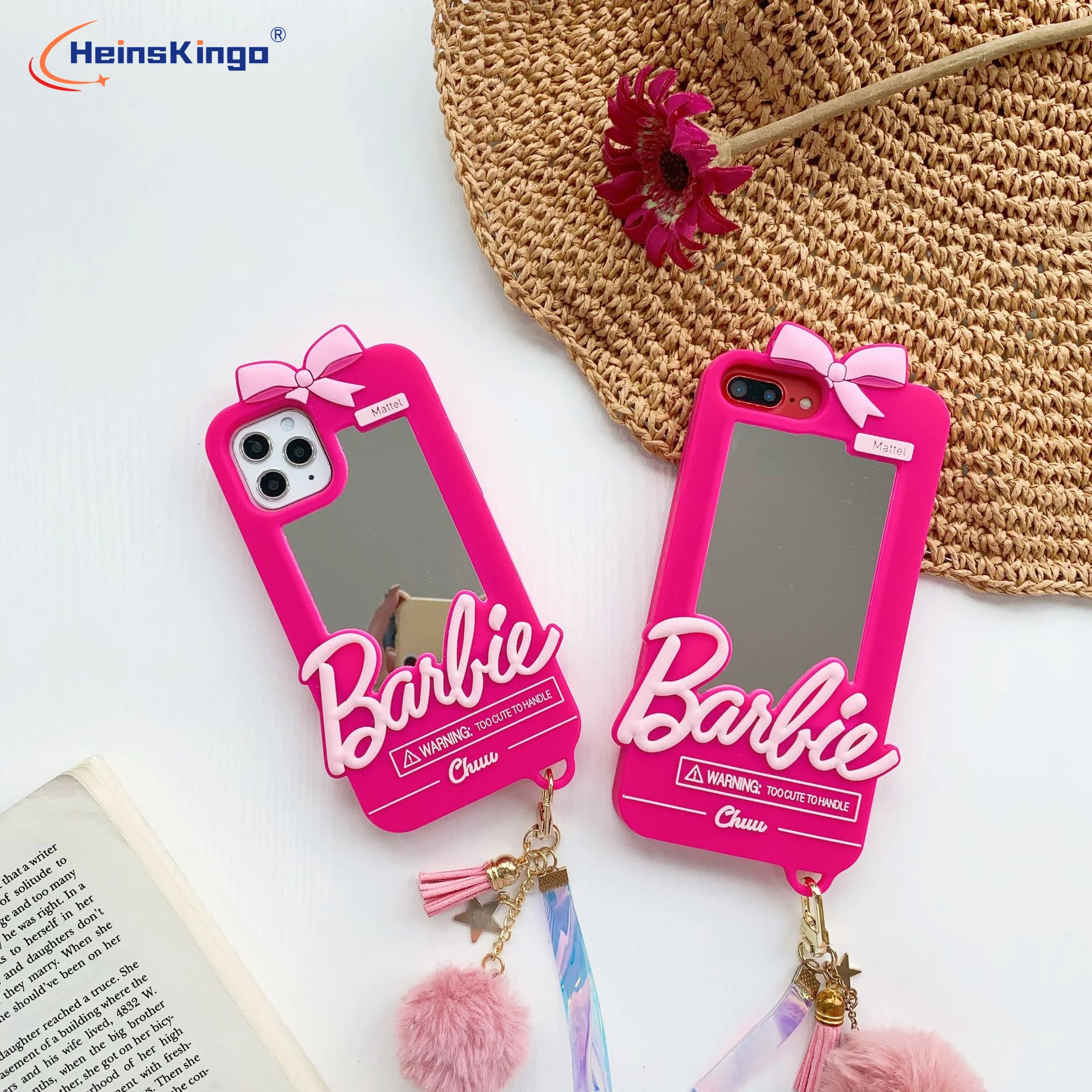 Silicone Retro Barbie Mirror Cover Full Surrounding Protector Mobile Phone Case For Iphone12 11 Pro Max Phone Case Girls