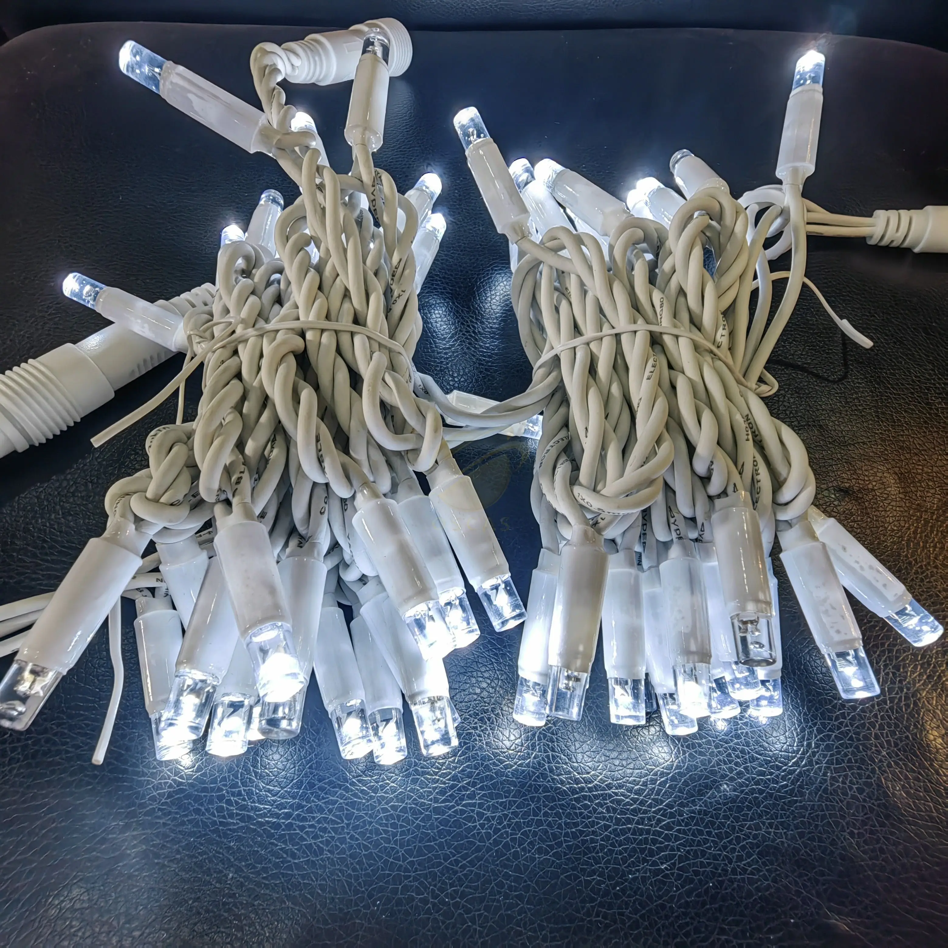 waterproof solar LED lights rubber cable LED Flashing String light for outdoor christmas decoration