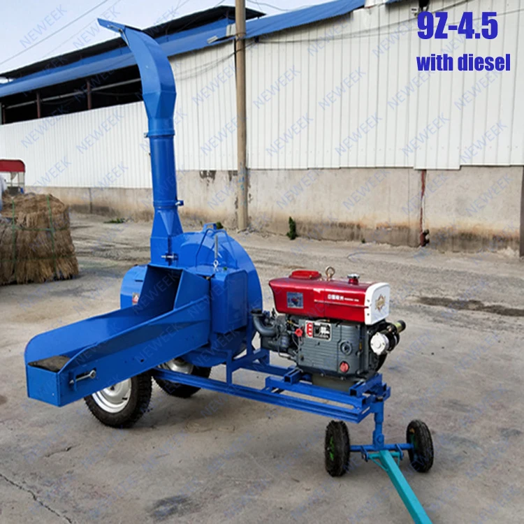 NEWEEK Africa PTO Driven Straw Softening Cattle Feed Forage hay Grass Chopper Chaff Cutter Machine