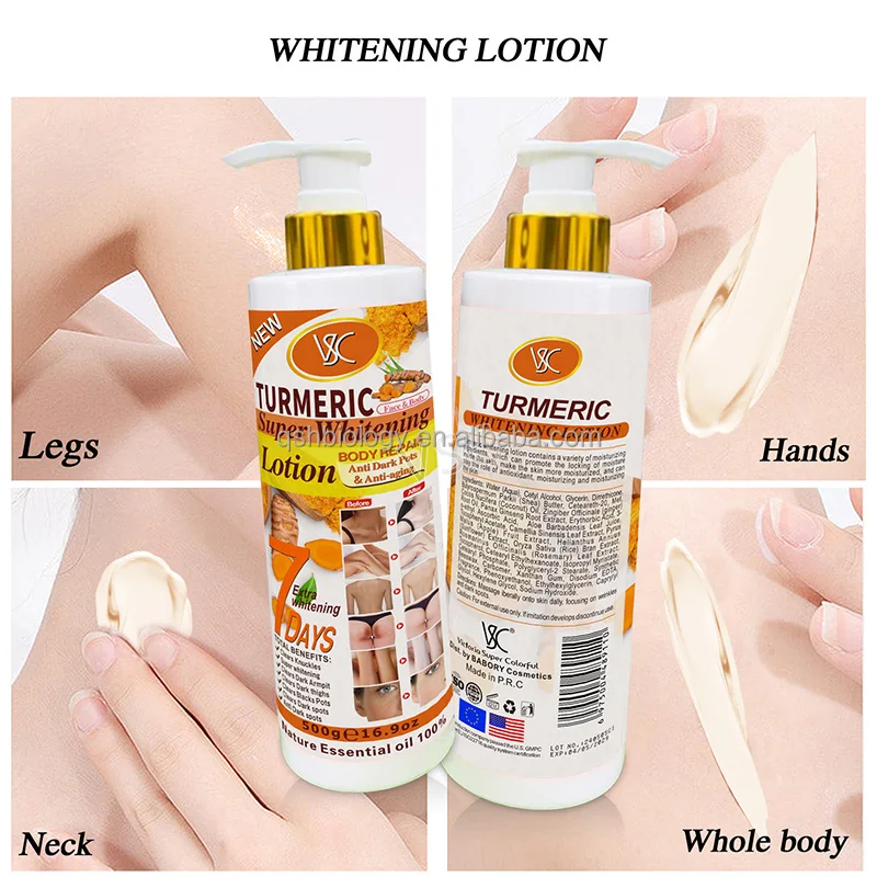 High Quality Turmeric Lotion Skin Care Whitening Cream Brightening Smoothing Moisturizer Nourishing Vitamin C Body Lotion
