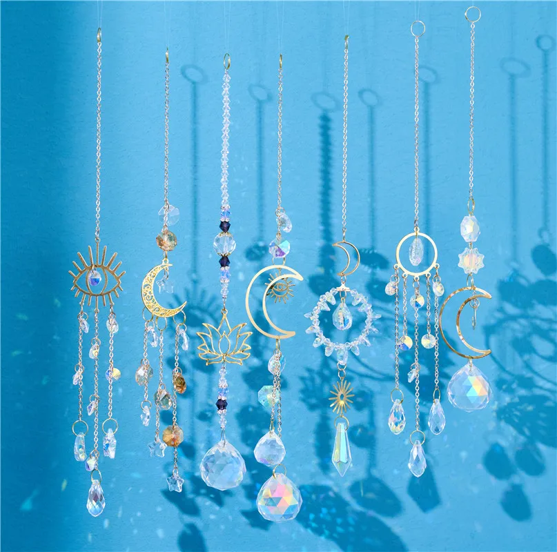 2022 Hot Sale JINGSHENG wholesale Suncatcher Octogon  K9 Glass Drop Crystal Prisms Pendant for  Accessories pendant gj-002