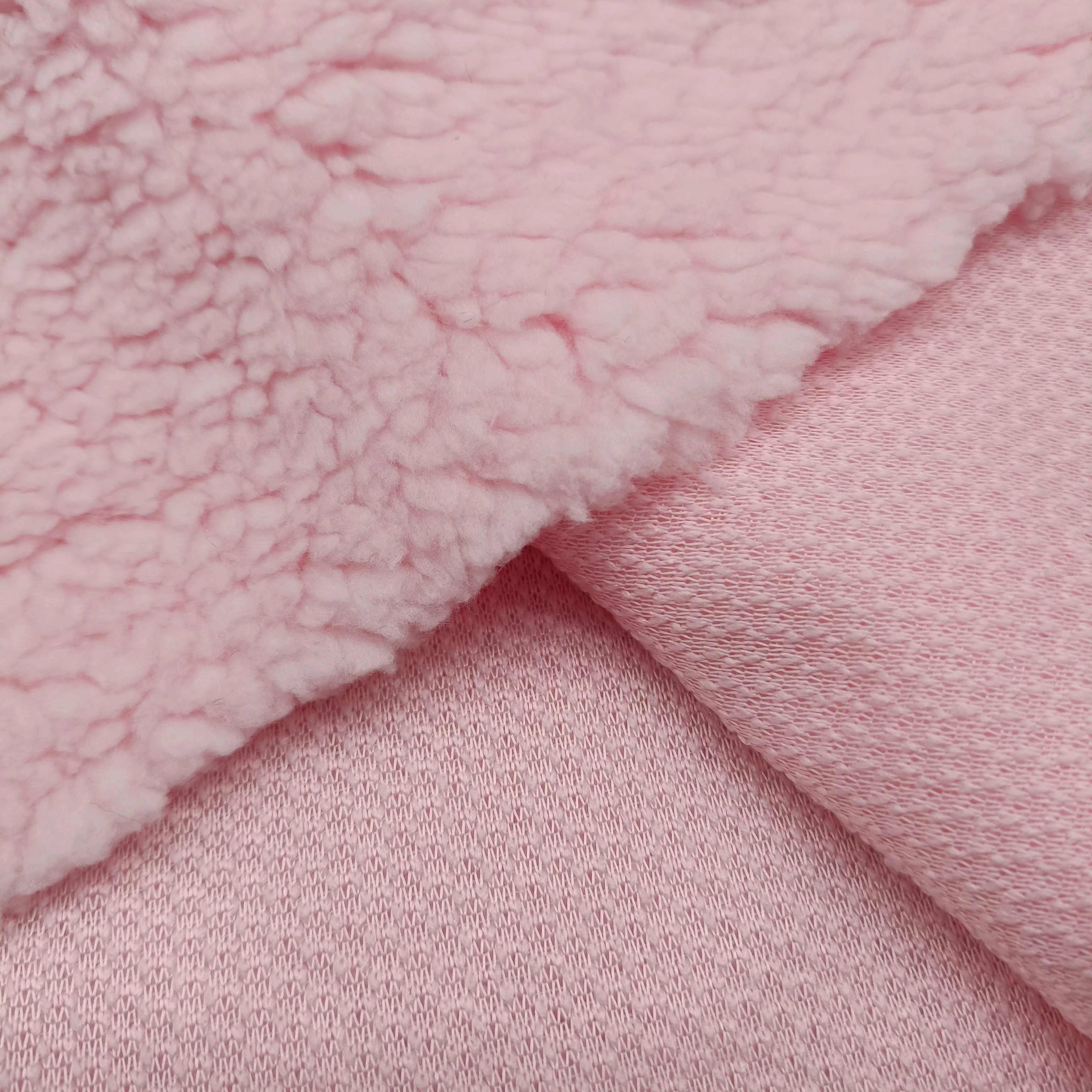 100% Polyester Solid Color Plain Circle Yarn Knitted Terry Polar Fleece Teddy Velvet Fabric For Garment hot sales