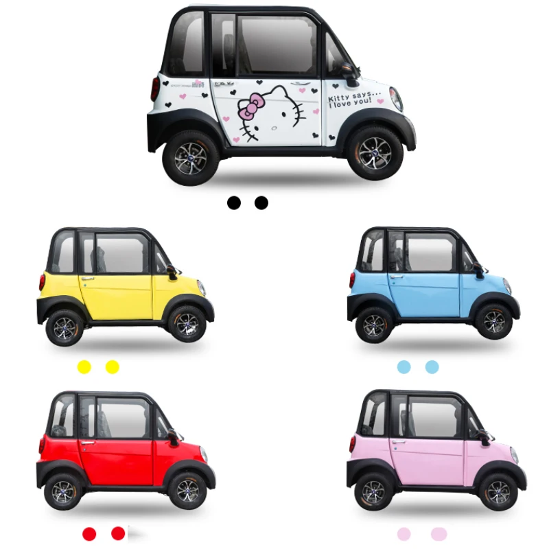 2021 hot sale fully enclosed 4 wheel 4 seats electric mini car electric vehicle for adult made in China
