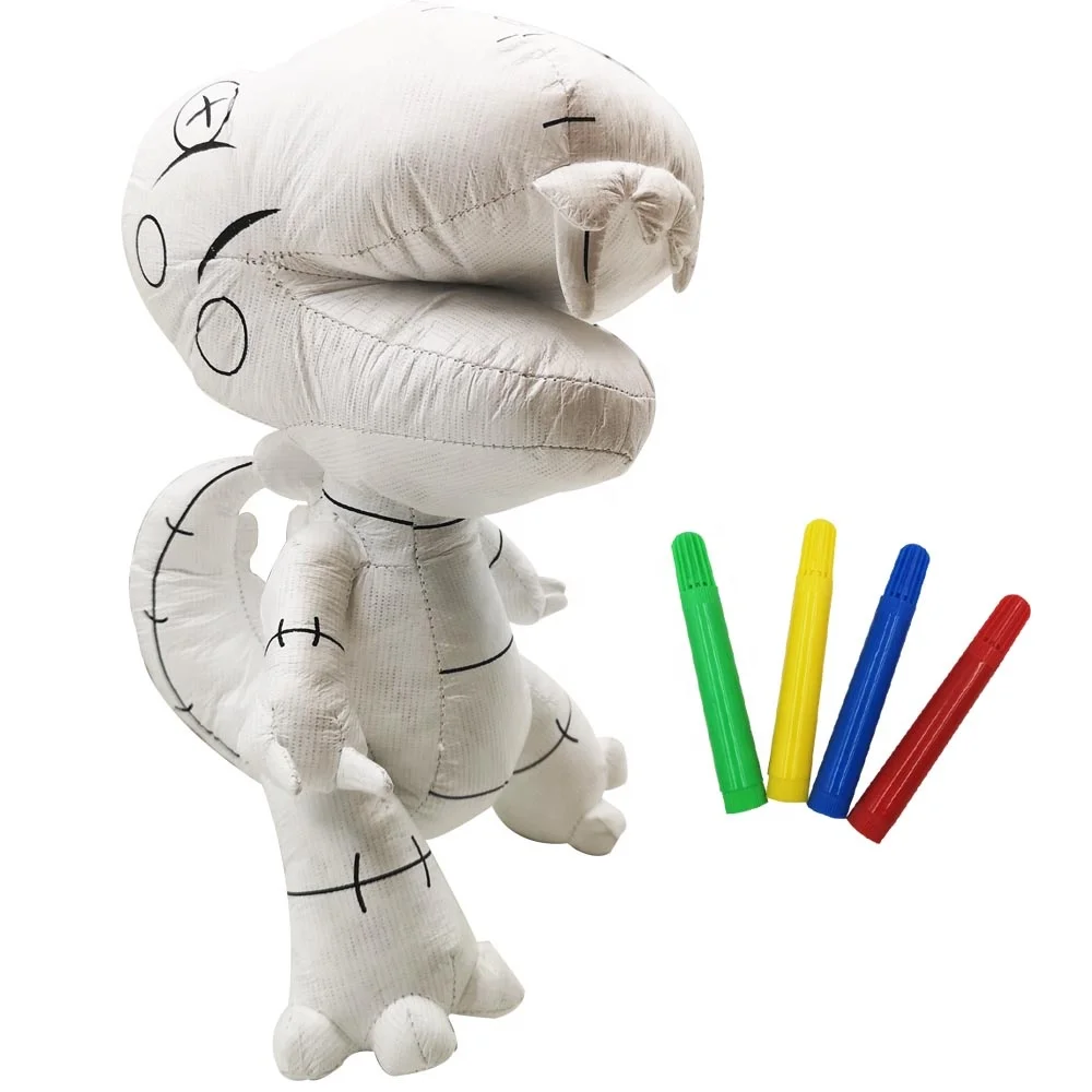 kids diy  cartoon big size washable reusable dupont cloth  painting colouring  toys  with markers