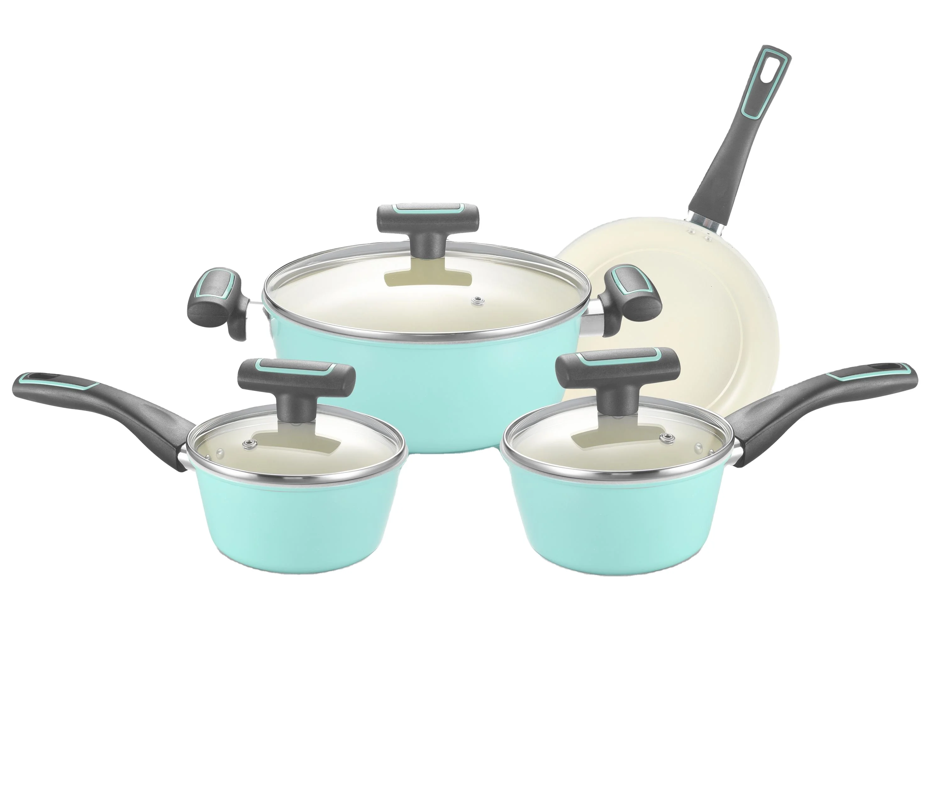 Оптовая продажа, керамическое покрытие, ВАК из углеродистой стали, набор посуды с антипригарным покрытием, кухонные аксессуары