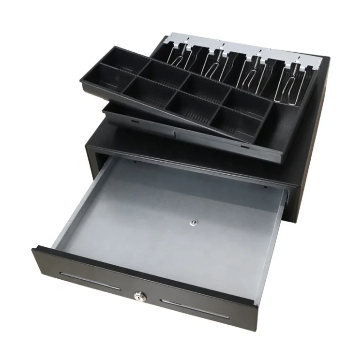 Electronic Metal Cash Box Standard Adjustable Drawer Dividers Duty Cash Register Cash Drawer