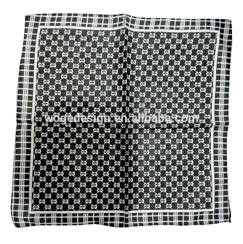 Yiwu wholesale bulk sold butterfly paisley heart dot print neck wrap square soft cotton scarf head handkerchief supplier bandana