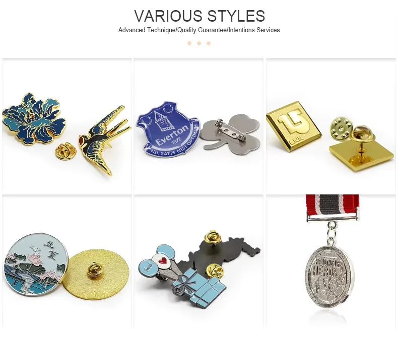 Lapel Pin Metal Badge For Company School Uniform Custom Metal Staff Magnetic Pin Wing Sword Badges Manufacturer