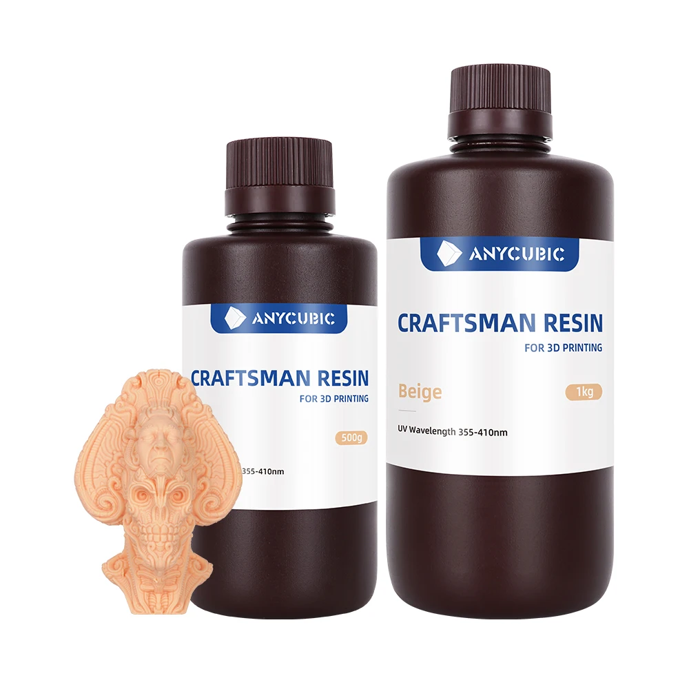 ANYCUBIC 1000 мл 1 л абрикосовая, бежевая, серо-белая смола для ЖК 3D-принтера