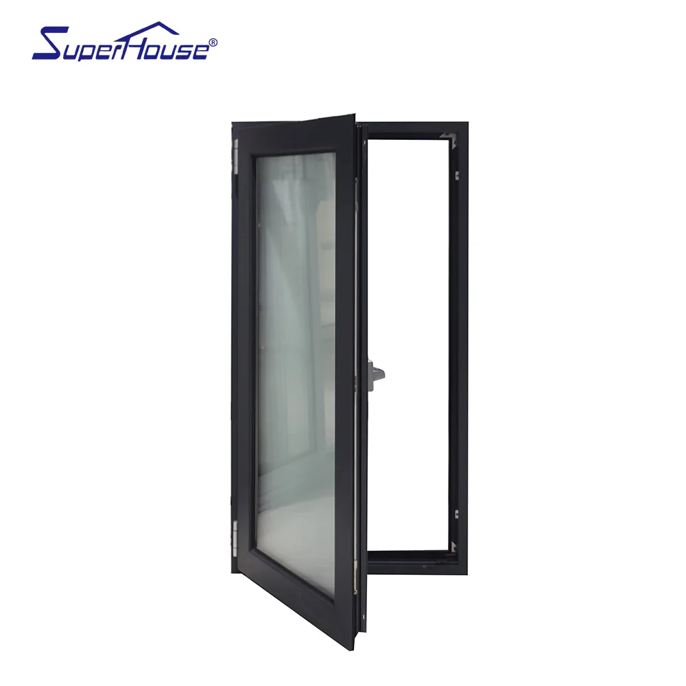 Black Aluminum Window Australian Standard Double Glazed Bay Casement Windows Price