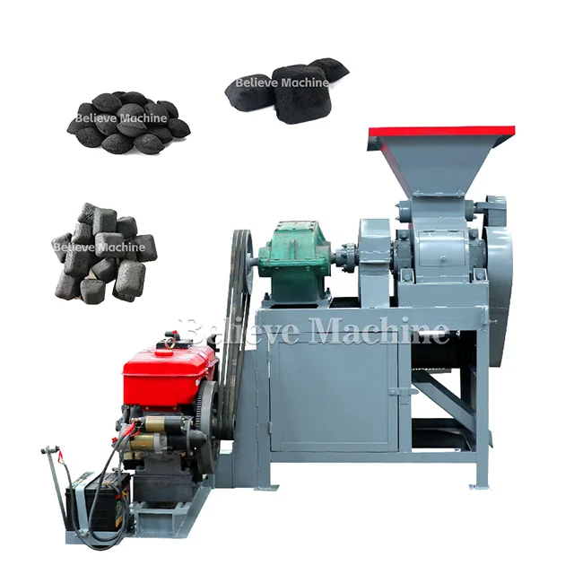 Factory Price mini small diesel spherical pillow round shape charcoal pulverized coal briquette machine