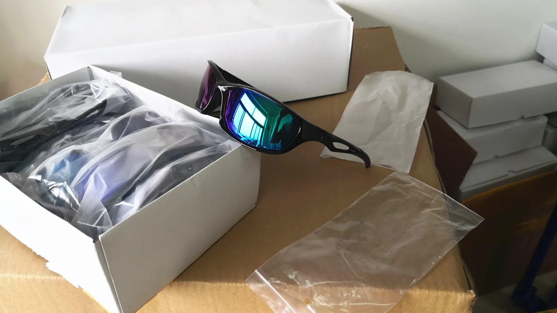 uv400 outdoor biking windshield polarized sport sunglasses