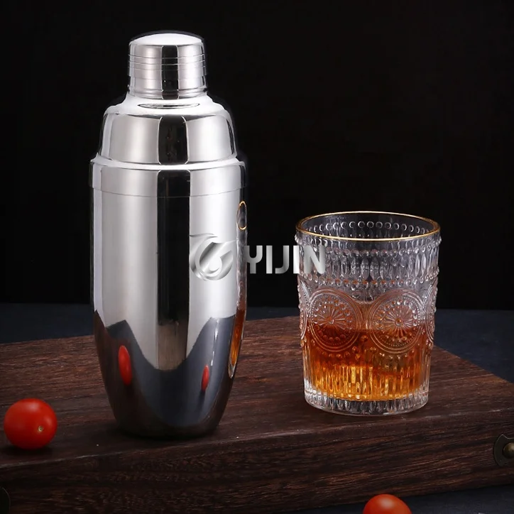 Bar tool wine tea milk strainer mixer bottle cobbler metal shaker stainless steel cocktail shakers