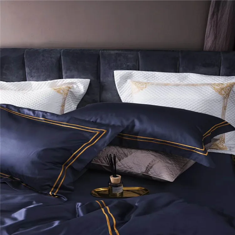 400TC 100% Egyptian cotton classic embroidery bedsheet bed linen