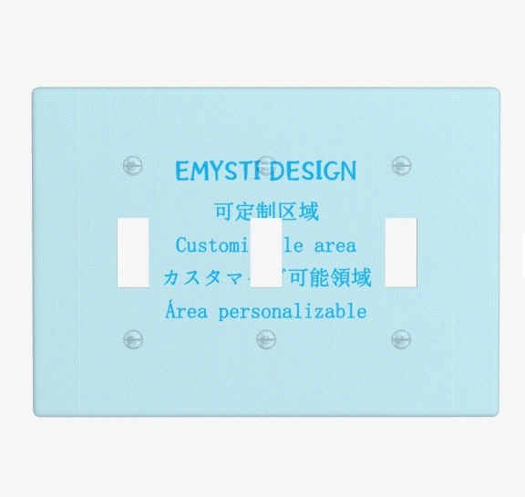 Decorative Faceplate for Triple Toggle Switches