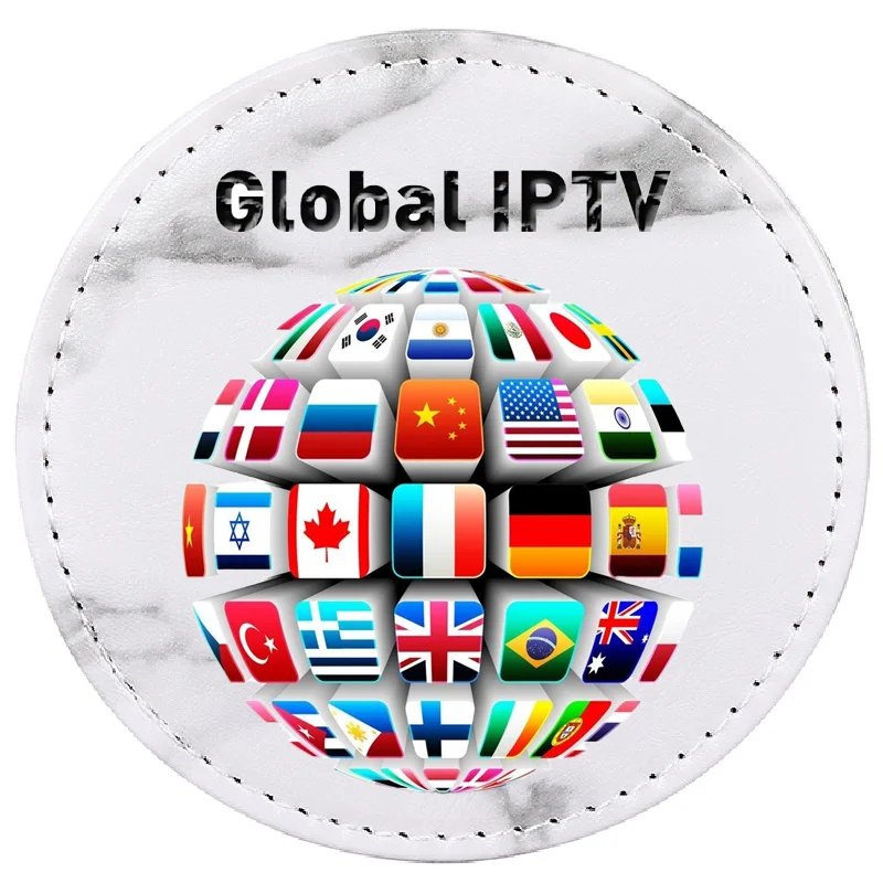 Wholesale Custom Printing Free Test Personalized PU Leather Coaster for Smart iptv Credits TV Panel