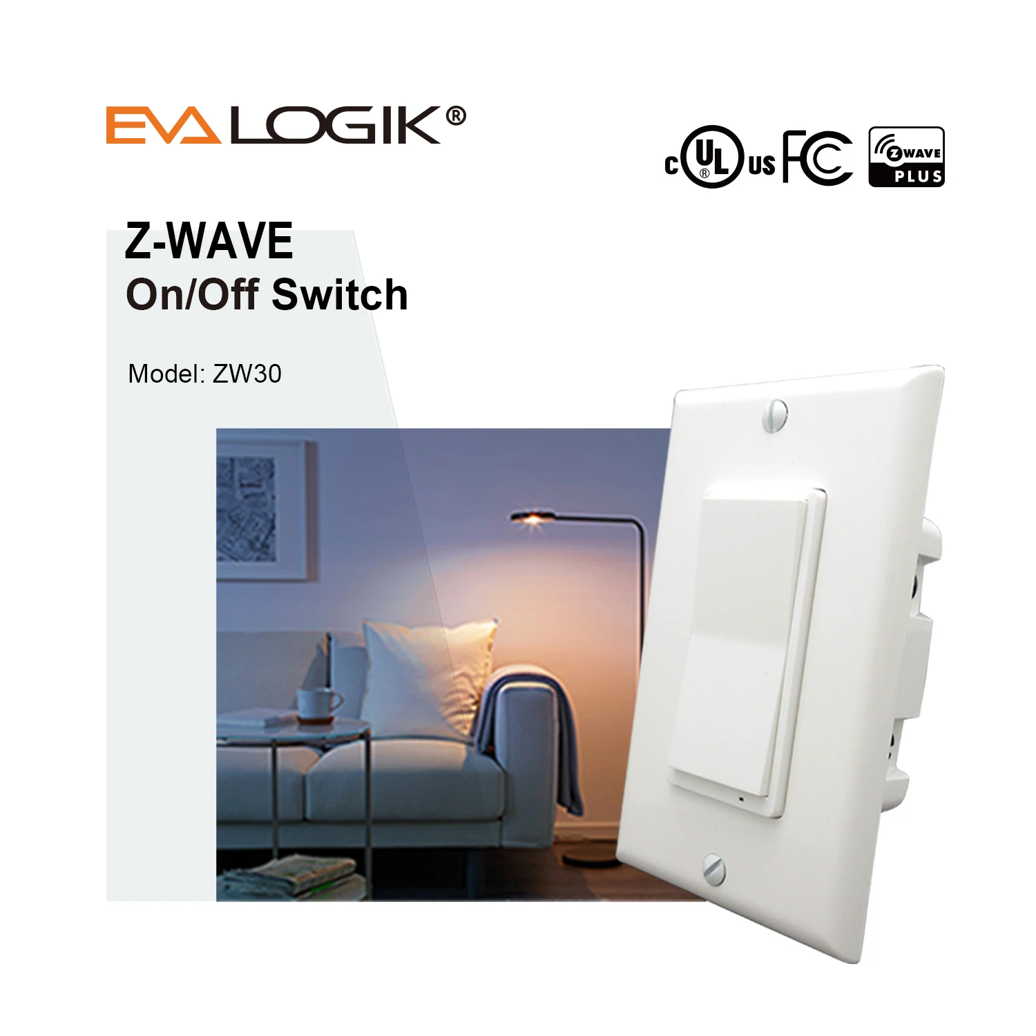 Zwave On Off Smart Switch Z Wave Luxury Hotel Switch Controller White 3 Way LED Light Wall Switches