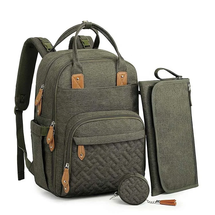 Sac Maman Multifunctional Outdoor Sac A Langer Travel Pacifier Case Baby Mummy Diaper Bag backpack with Portable Changing Pad