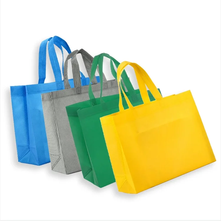 wholesale recycled Eco Friendly supermarket shopping tote bags cheap price non woven fabric bag