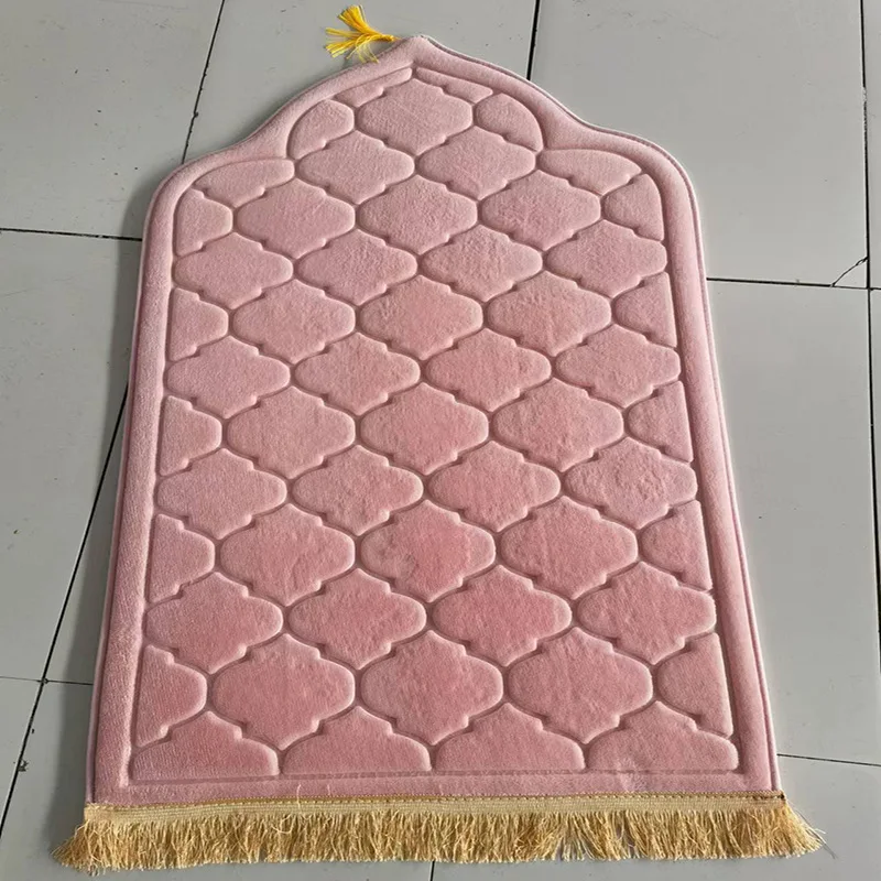 Thick Prayer Rug Embossed Prayer Mat Islamic Muslim Customized prayer mat