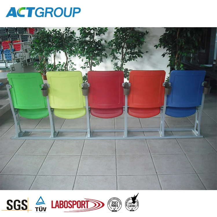 Plastic Folding Stadium Hall Seats Church Chair with Aluminum