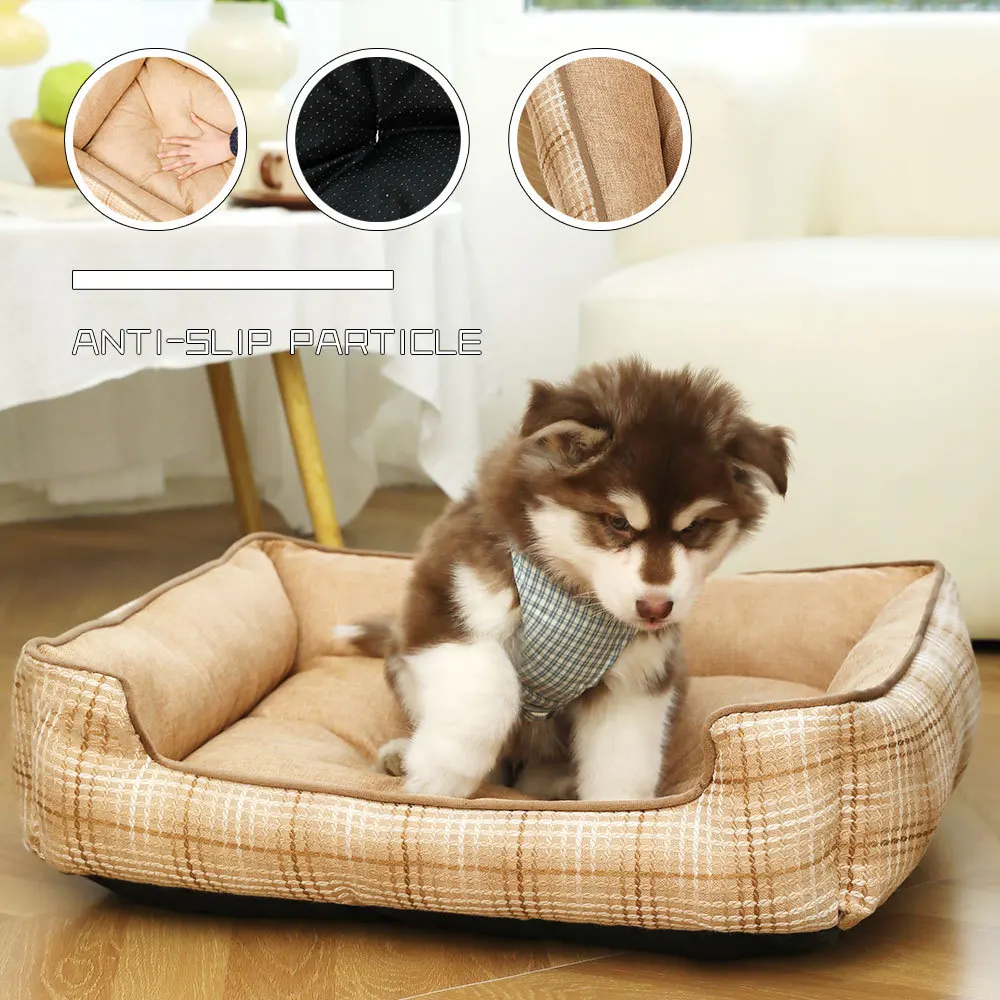 Wholesale Luxury Large Washable Memory Foam Orthopedic Pet Dog Bed Cats Dogs Cushion Comfortable Square Pet Beds