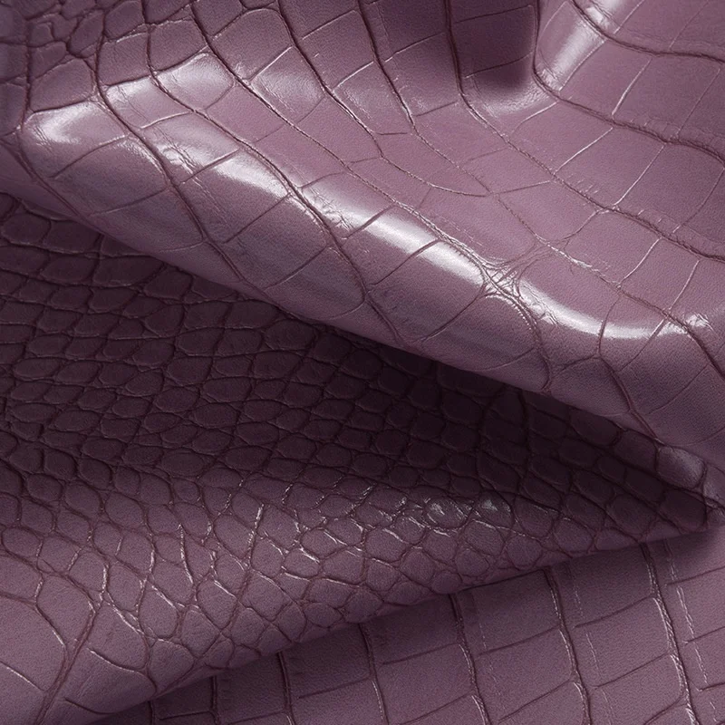synthetic crocodile leather material 1.2mm thick half PU leather