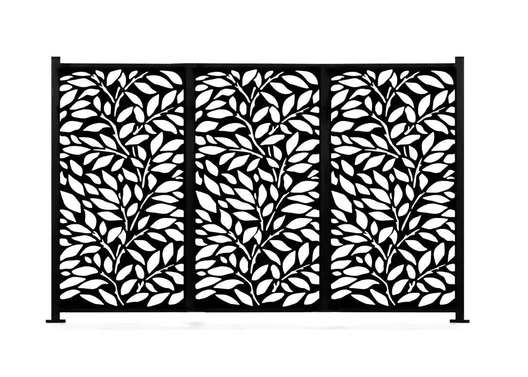 High Quality Outdoor Metal Black Privacy Fence Screen