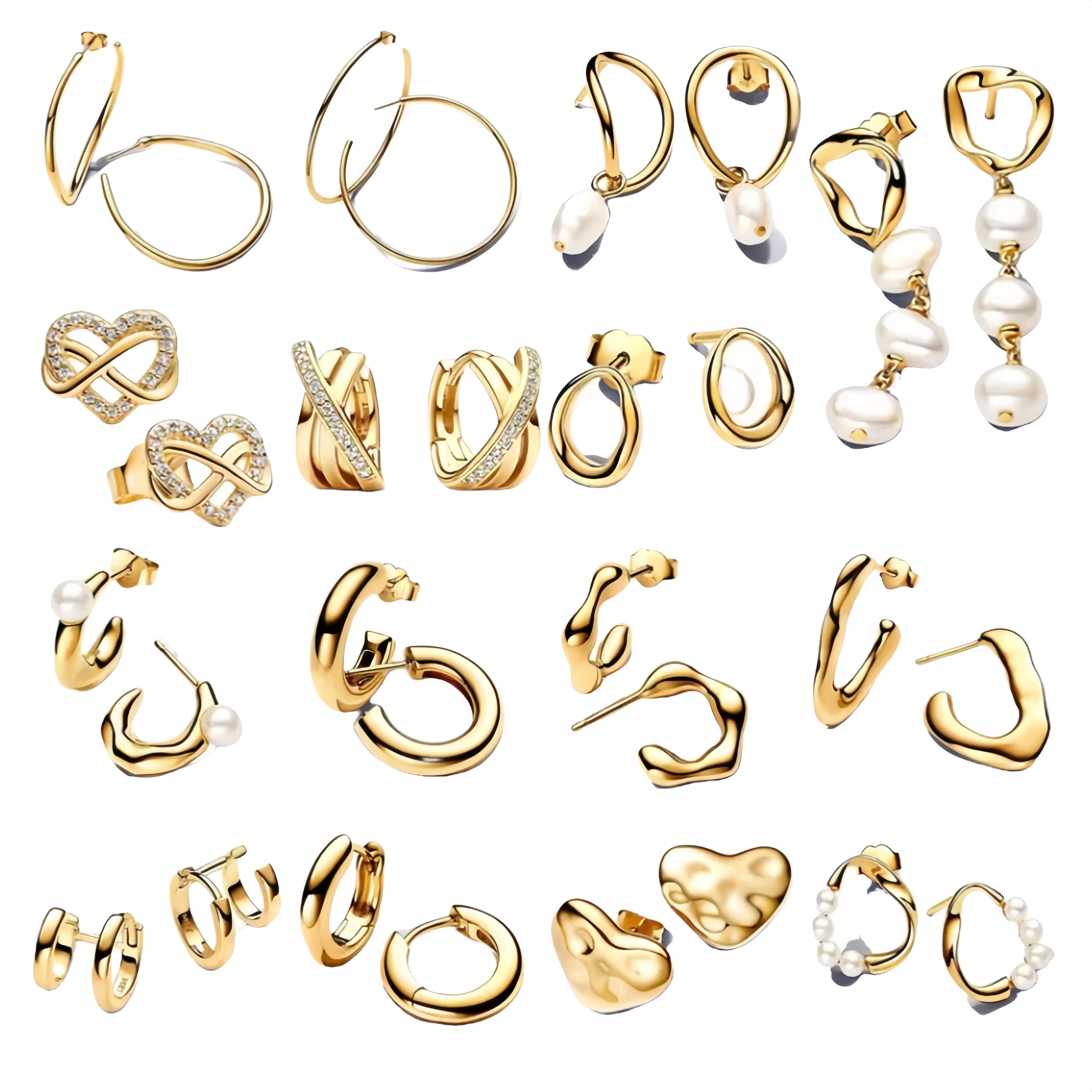 925 сережки с золотым покрытием, 18 карат