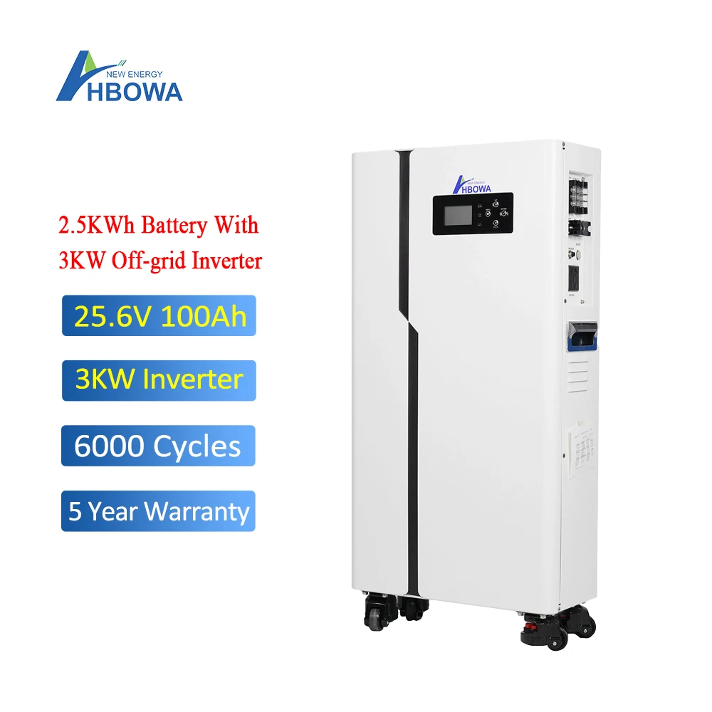 HBOWA Energy Storage System Power Solar Battery Power 3kW Inverter With 2.5Kwh Battery All in one energy storage Battery