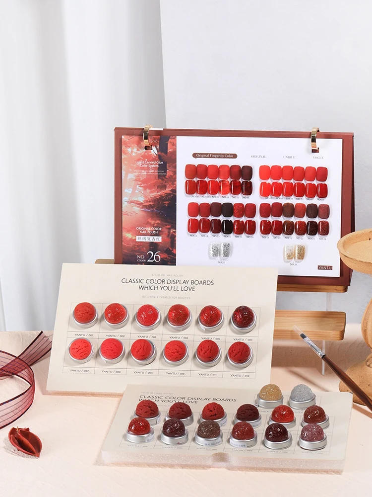 YANTU 26 colors set Nail gel Nail salon Non-Eoxic Uv gel Eco-friendly vegetable glue Nail art kitNew model 2024 Macaron