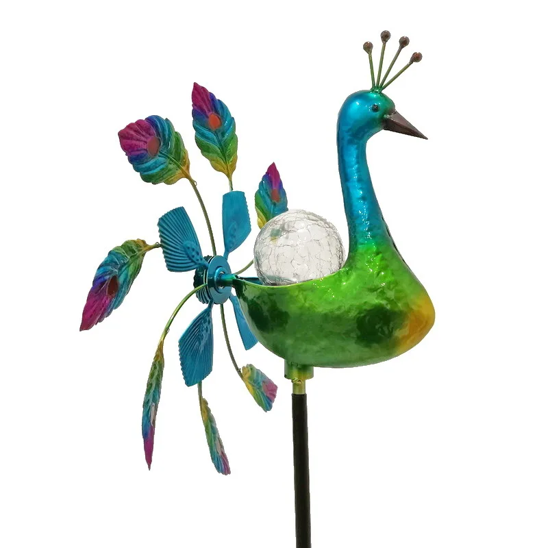 Flower Windmill Multicolor Metal Wind Spinner Colourful Wind Spinner Garden Yard Decoration