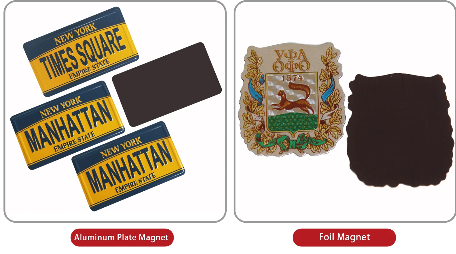 New Product Funy Door Magnetic Germany Souvenir Heart Cup Shaped Home aluminum foil Fridge Magnet