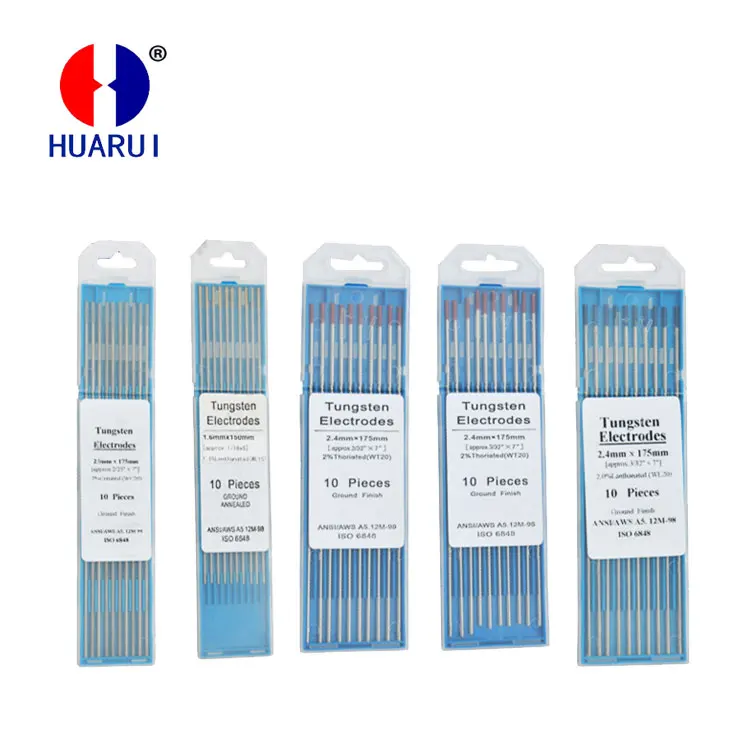 HUARUI низкая цена 150 мм 175 длинные WT20 красные 2% тореоидные электроды сварочные вольфрамовые