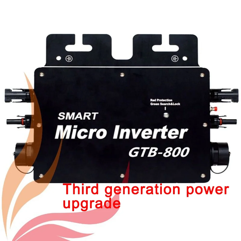 GTB-800 сетке инвертор 800W 110V 220V Инвертор постоянного тока в переменный смарт Micro со слежением за максимальной точкой мощности солнечный конвертер 22-с алюминиевой крышкой 50В Беспроводная