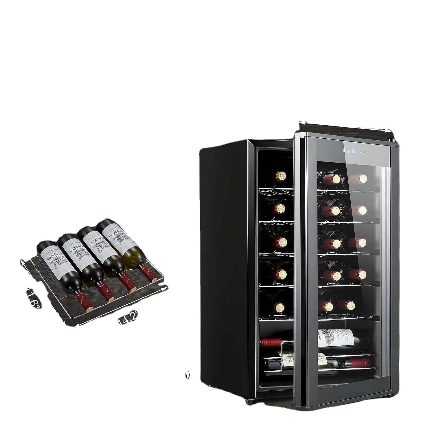 Top quality Commercial Display Wine Fridge Refrigerator Freezer/Wine Cooler/Wine Cellar
