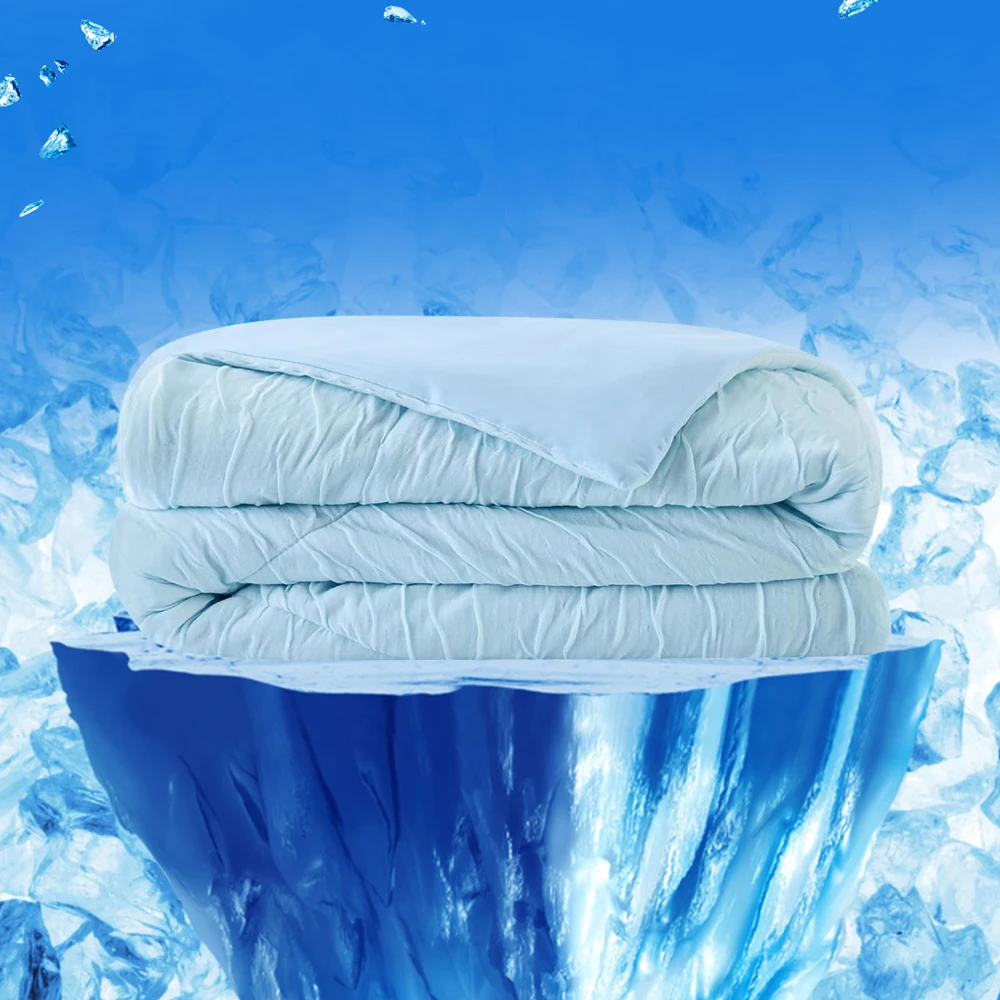 0 4 охлаждающее одеяло Q-Max тонкое летнее для жарких шпалов с японской дуговой холодной технической тканью теплая сторона