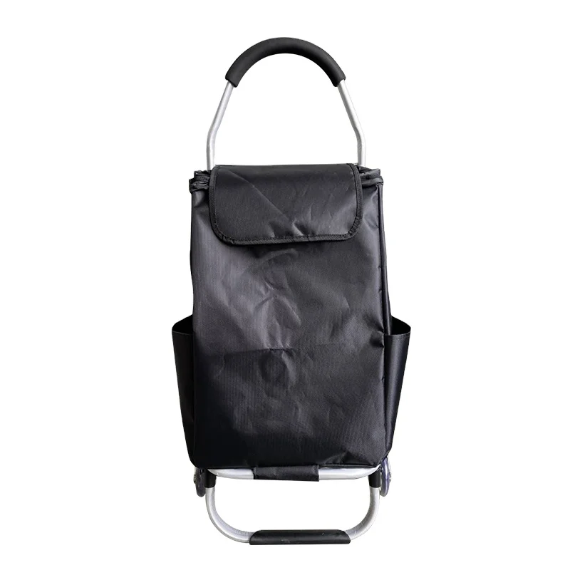 Wholesale Supermarket Goods Cart Wheel Store Grocery Folding Grocery Trolley Cart Shopping Trolley for Elderly