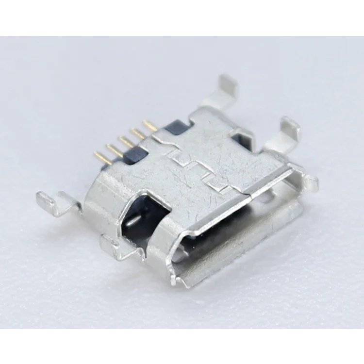 XYFW Free Sample Usb Micro Port Conector Typeab Heavy Plate 5 Pin B Type A Charging Pin Smd/smt Female 5pin Micro USB Connector