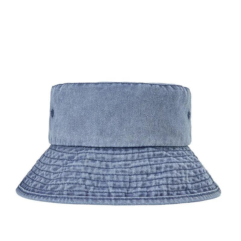 2024 Classic vintage spring Fall cowgirl couple Plain men women sports jeans bucket hat in bulk FJL63nzm