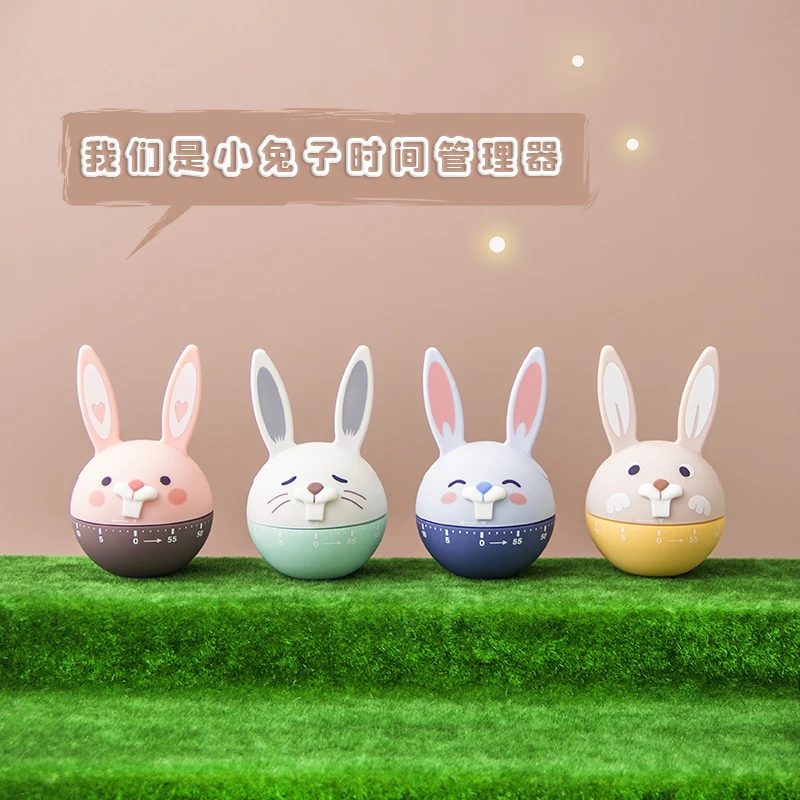 60 Minute Kitchen Timer Cute Rabbit Mechanical Timer Countdown Alarm For Kid Study Classroom Meeting