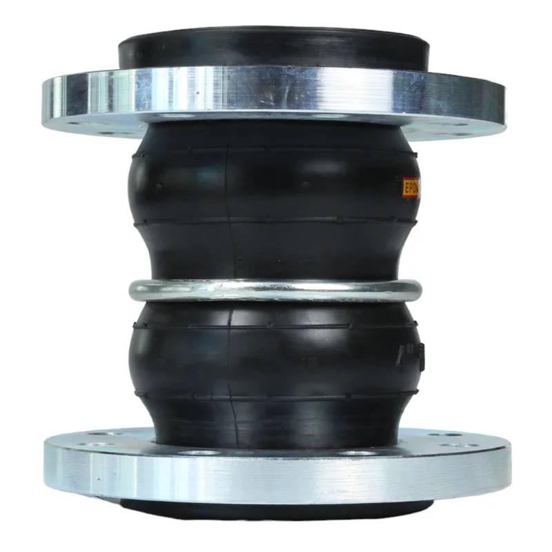 High quality flange soft connector shock absorbing rubber expansion joint double ball bellows