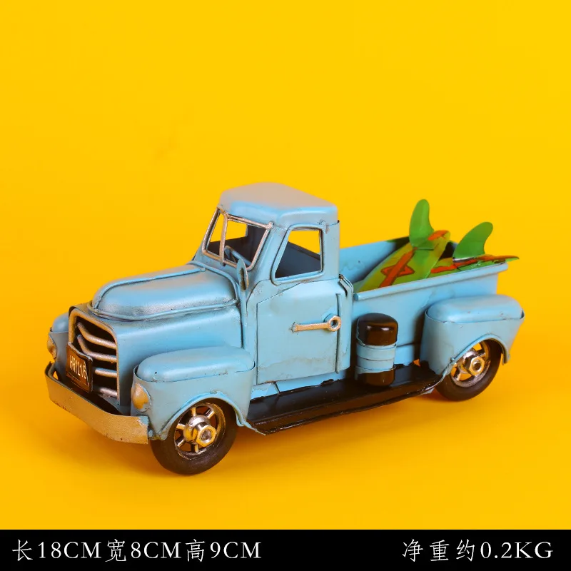 Wholesale decorative metal truck model vintage truck Christmas vintage red truck decor
