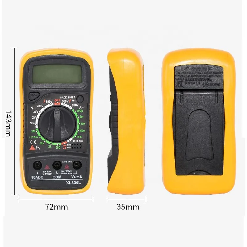 Digital Multimeter Esr Meter Testers Intelligent Automotive Electrical Dmm Transistor Peak Temperature Tester