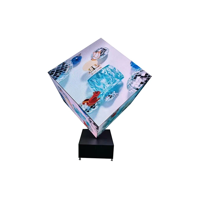 P2.5mm indoor 1000*1000mm 6 faces full color led video magic cubic displays 3840 refresh HS led