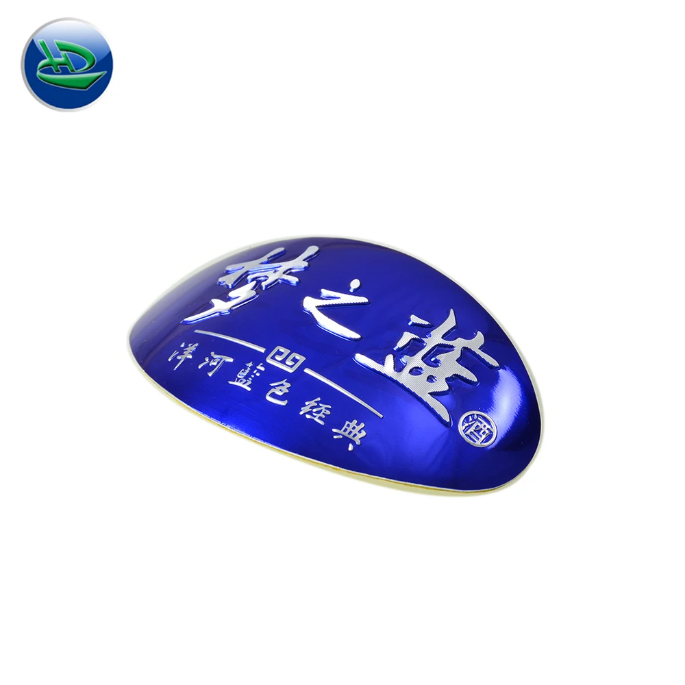 Good quality ultra thin Aluminum brushing grape metal badge