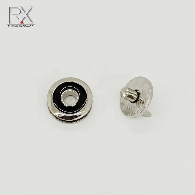 17 mm eyelet magnet button knob set handbag quick release buckle accessories navel belly Magnetic button for bags purse fittings