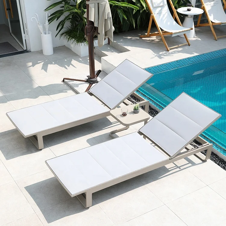 Hotel Villas Outdoor Lounge Chairs Courtyards Balcony Swimming Pools Lounge Daybed Garden Waterproof Beach Chairs